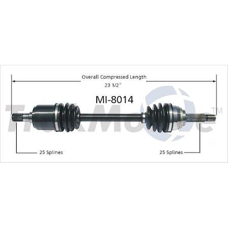 Surtrack Axle Cv Axle Shaft, Mi-8014 MI-8014